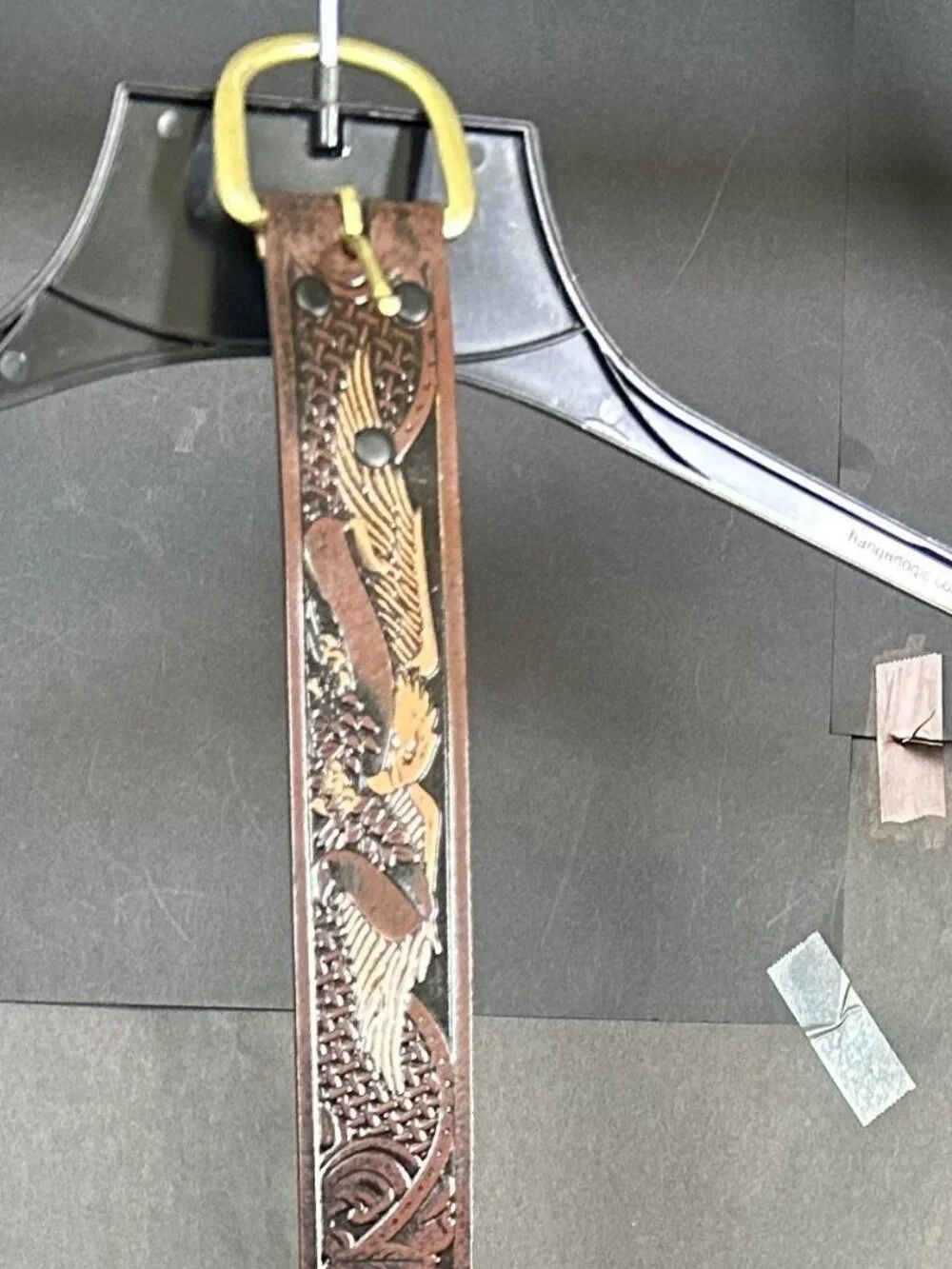 Wrangler Tooled Eagle Belt with Genuine Leather